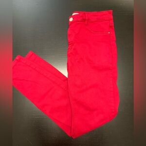 Stradivarius Red Skinny Jeans for Women Euro 41 (Size 10)